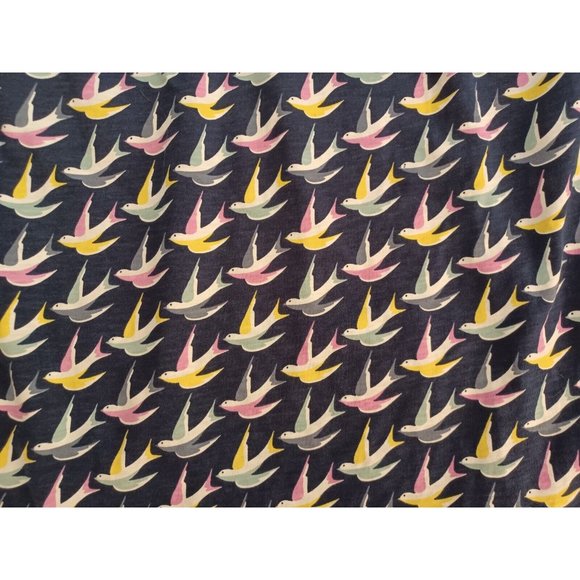 Boden Dress Womens Sz 12 R Blue Bird Print Doves 3/4 Sleeve Pockets Knit Casual - Picture 8 of 12